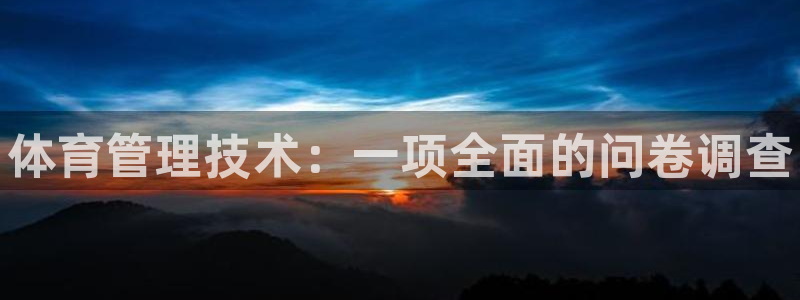 必一体育网页：体育管理技术：一项全面的问卷调查